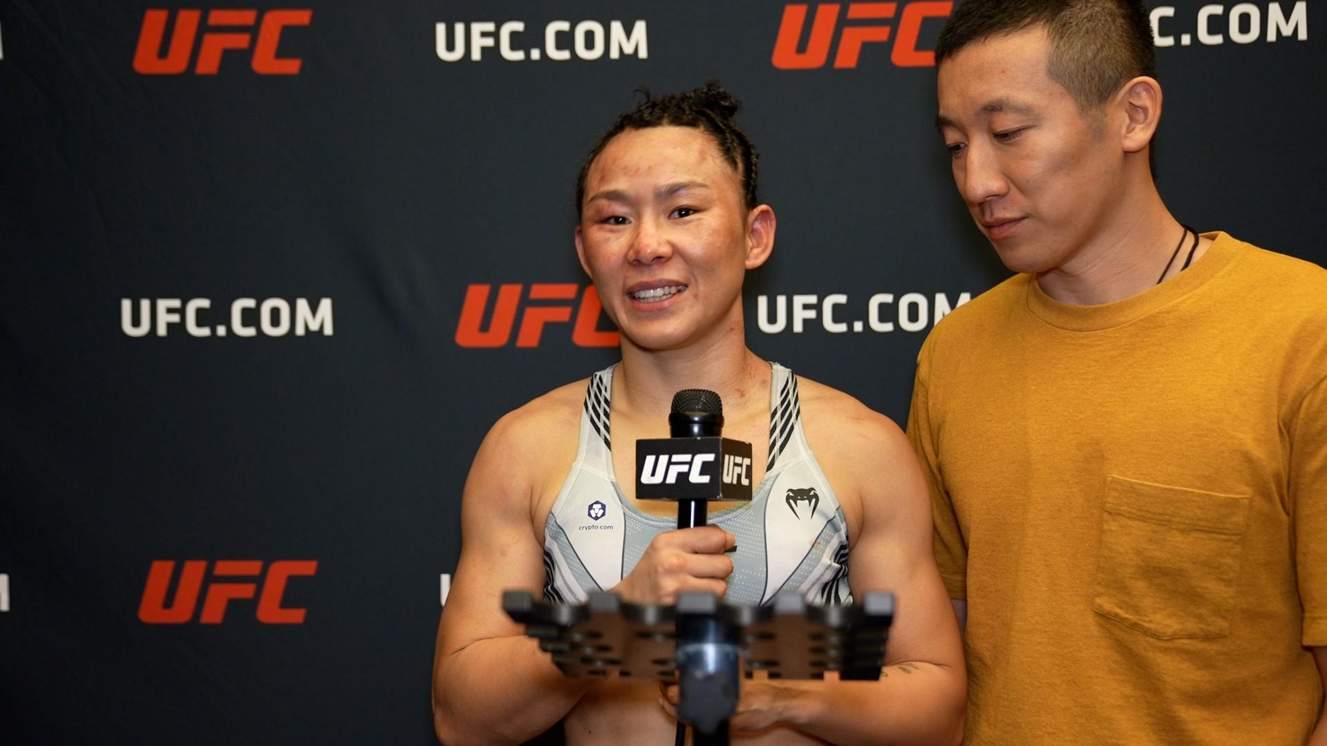 Yan Xiaonan Post Fight Interview UFC Fight Night Dern Vs Yan UFC